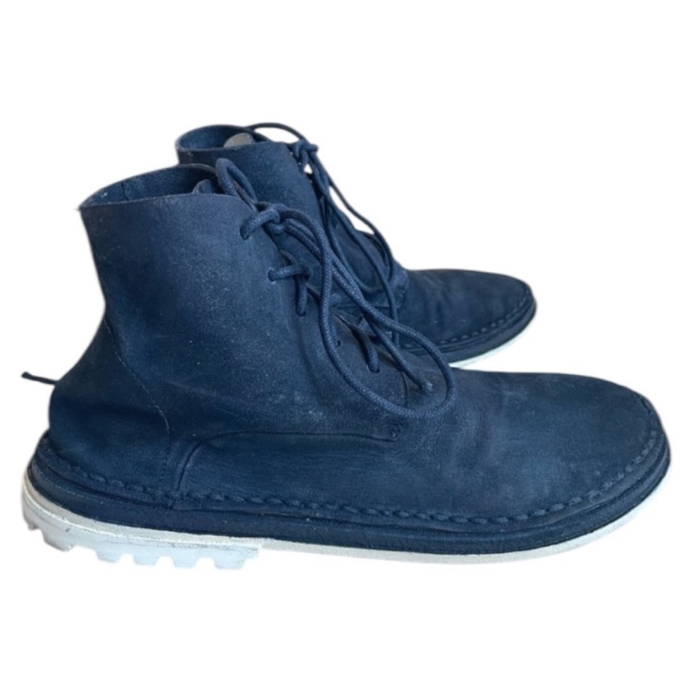 Marsell Navy Suede Ankle Boots